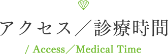 アクセス／診療時間 /Access／Medical Time