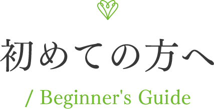 初めての方へ / Beginner's Guide